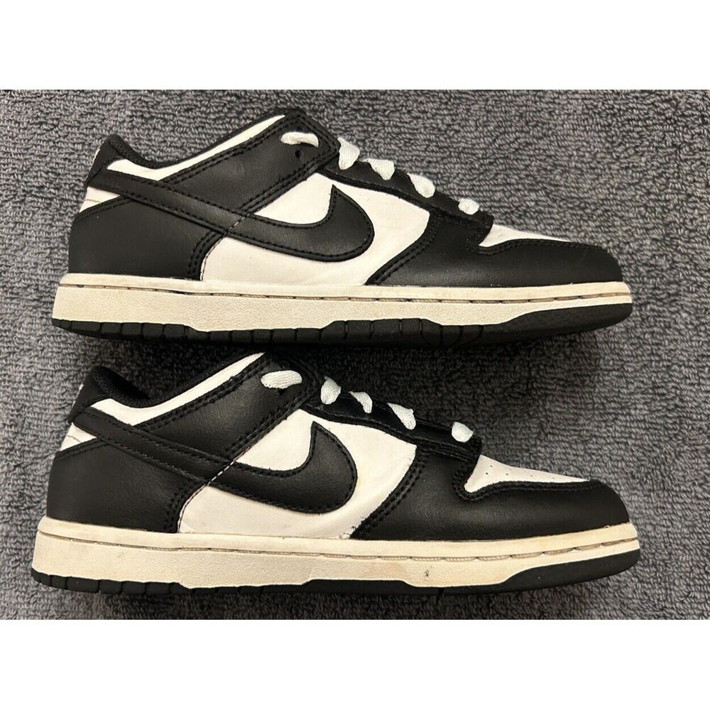 Nike Dunk Low Panda Black White CW1588-100 Ps kids Boys Size 1Y